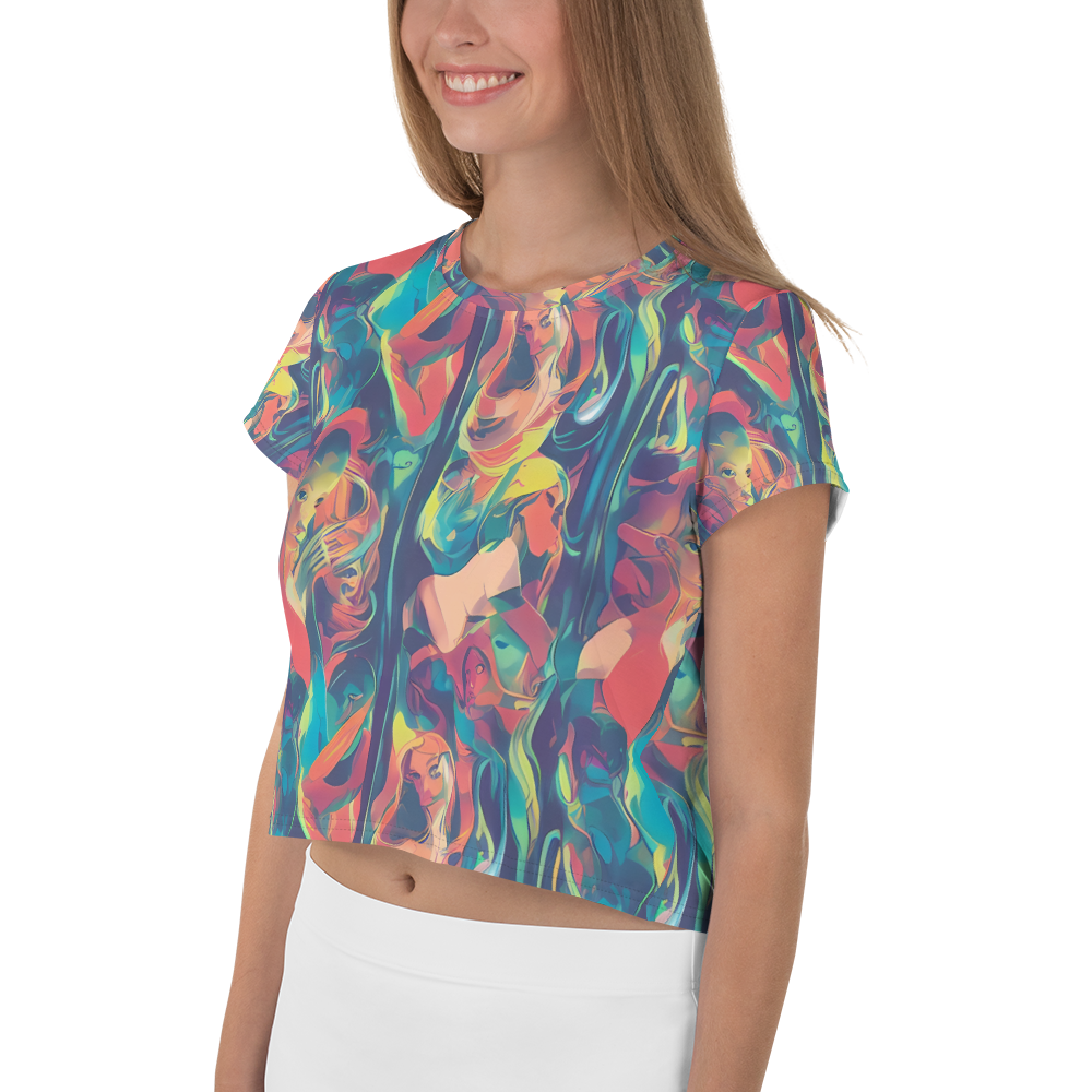 Women's Crop Tee - Neon Aurora