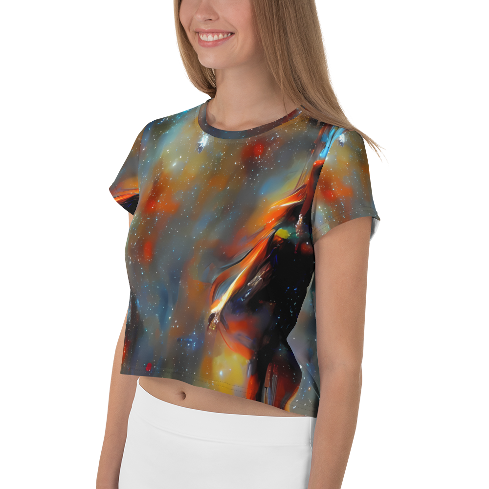 Women's Crop Tee - Brush Nebula