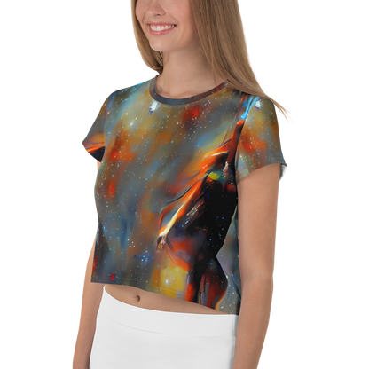 Women's Crop Tee - Brush Nebula