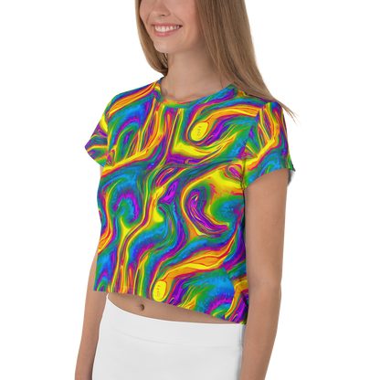 Women's Crop Tee - Electric Aurora