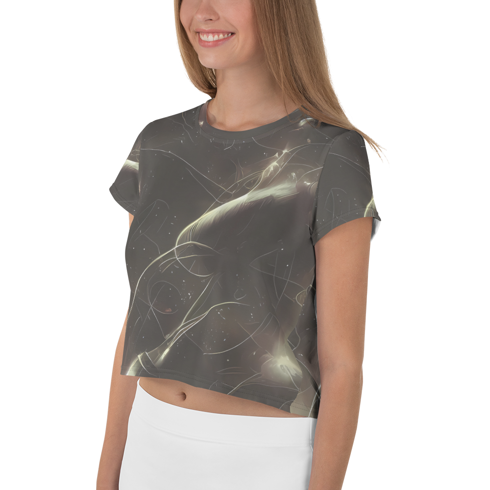 Women's Crop Tee - Nebula Veins