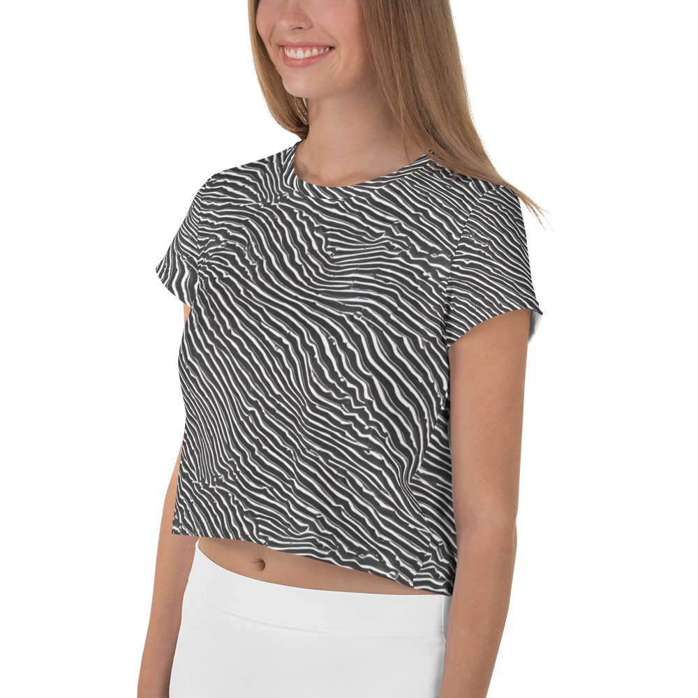 Women's Crop Tee - Hypnotic Waves