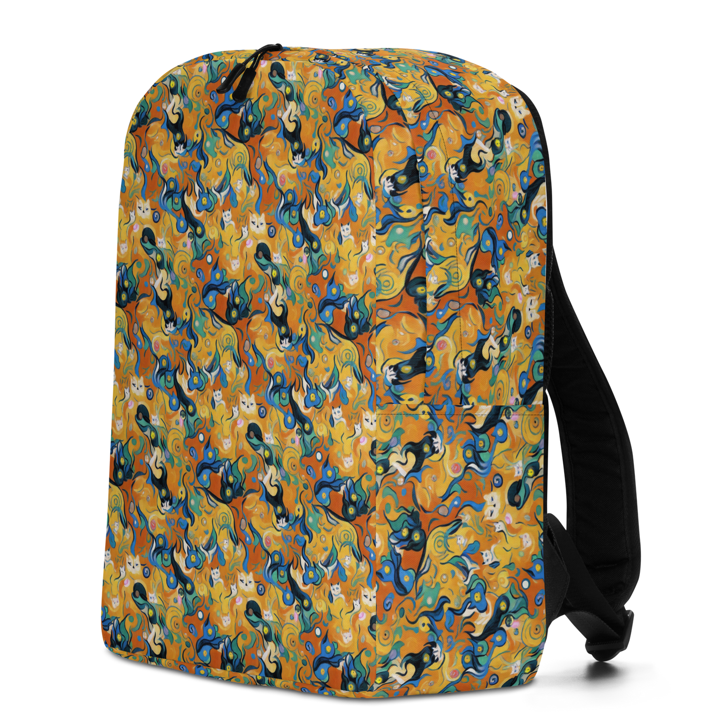 Minimalist Backpack - Whimsical Feline Dance