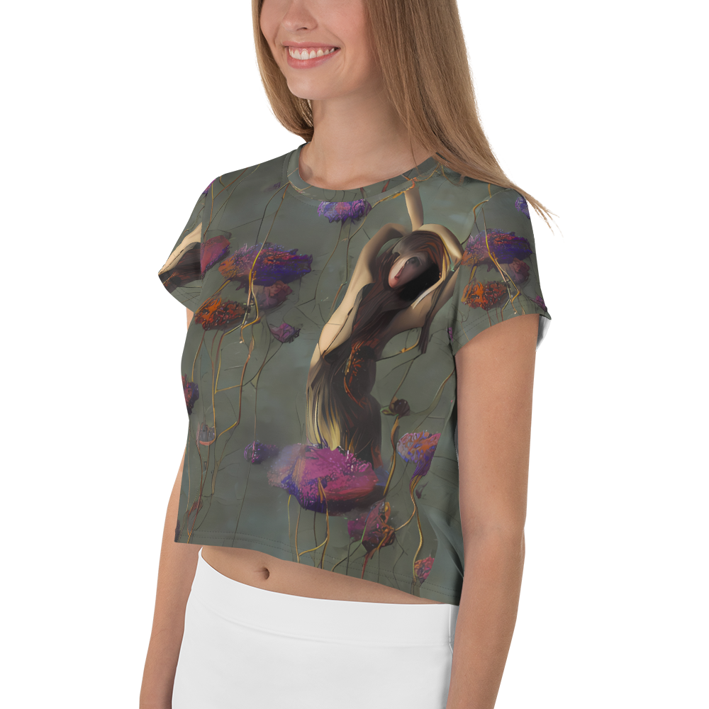 Women's Crop Tee - Ethereal Bloom