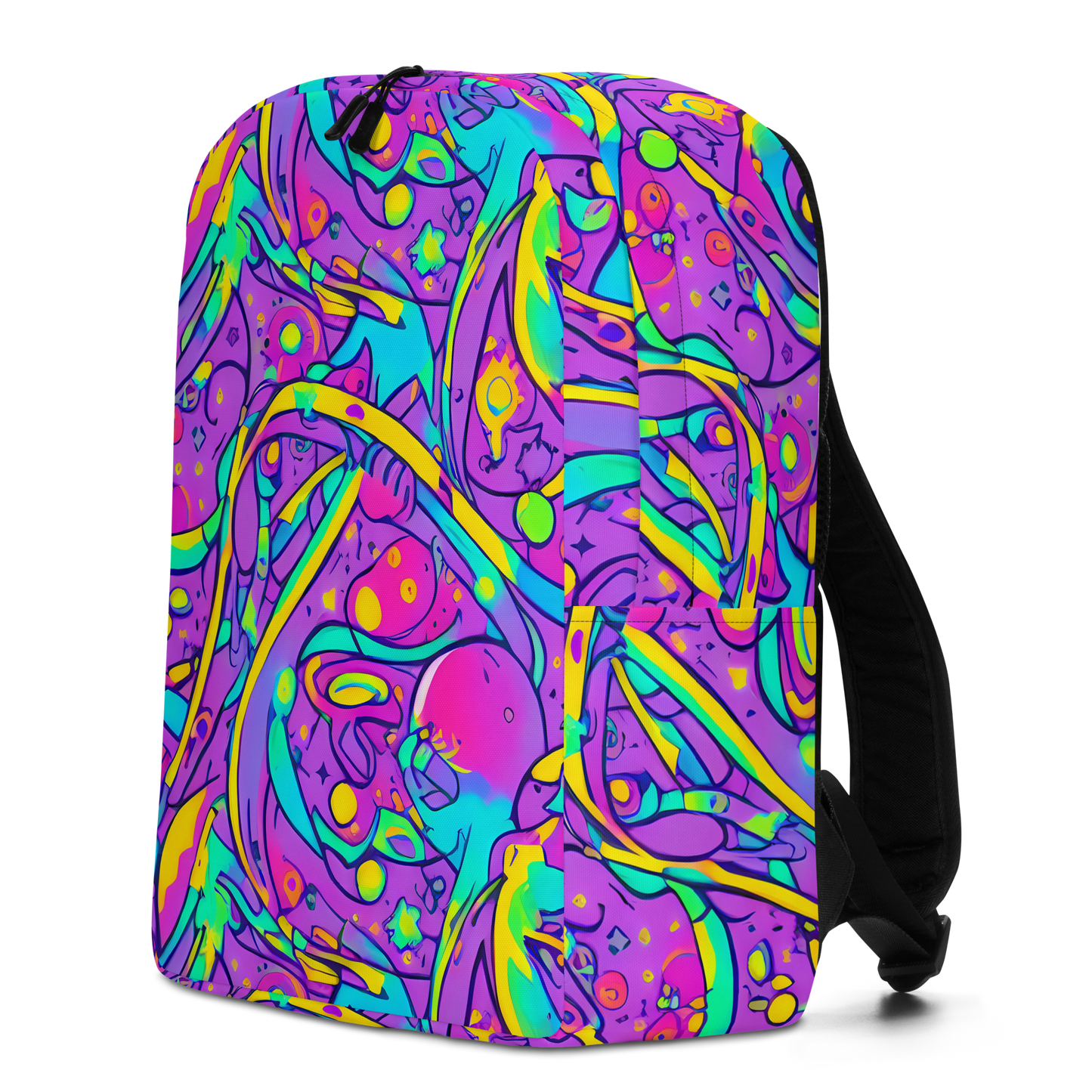 Minimalist Backpack - Neon Galaxy Whirl
