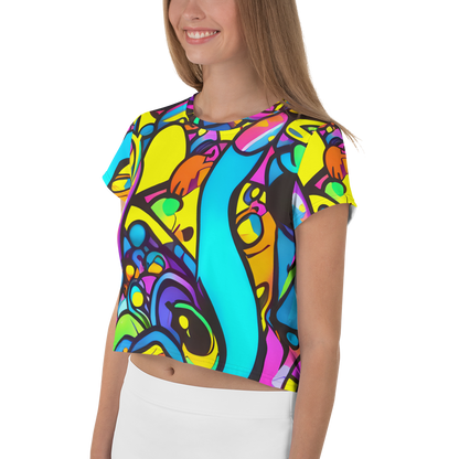 Women's Crop Tee - Kaleidoscopic Flow