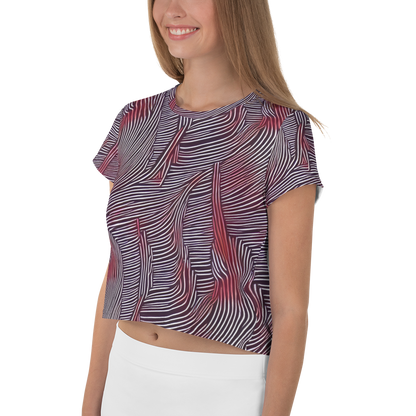 Women's Crop Tee - Nebula Waves