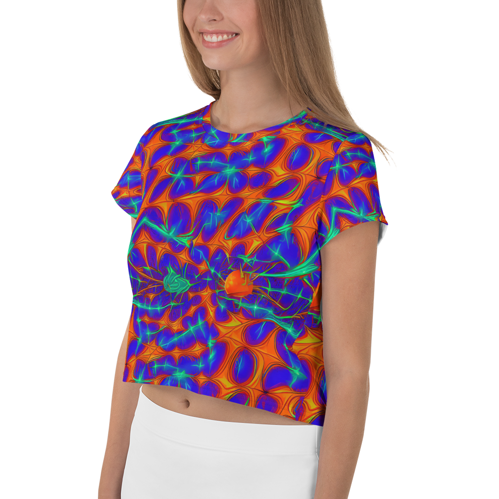 Women's Crop Tee - Nebula Tides