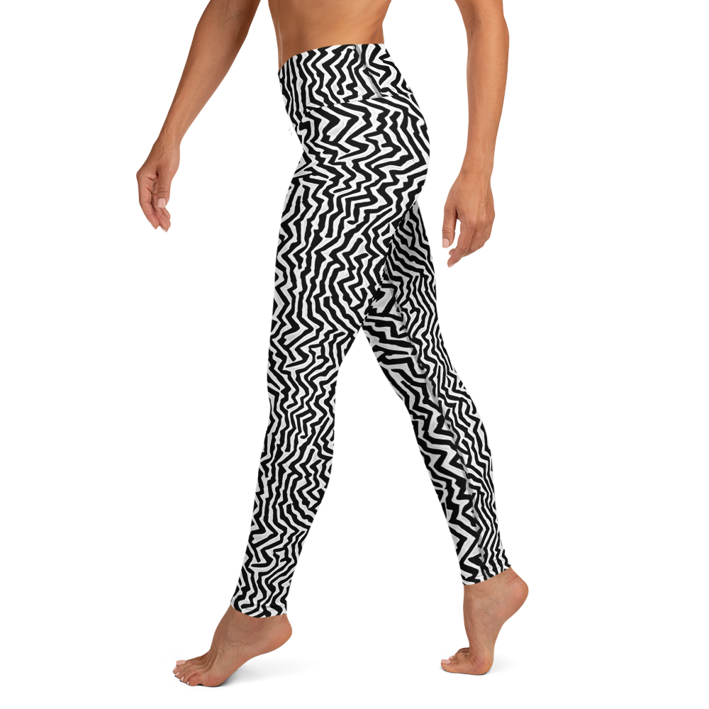 Yoga Leggings - Static Swirl