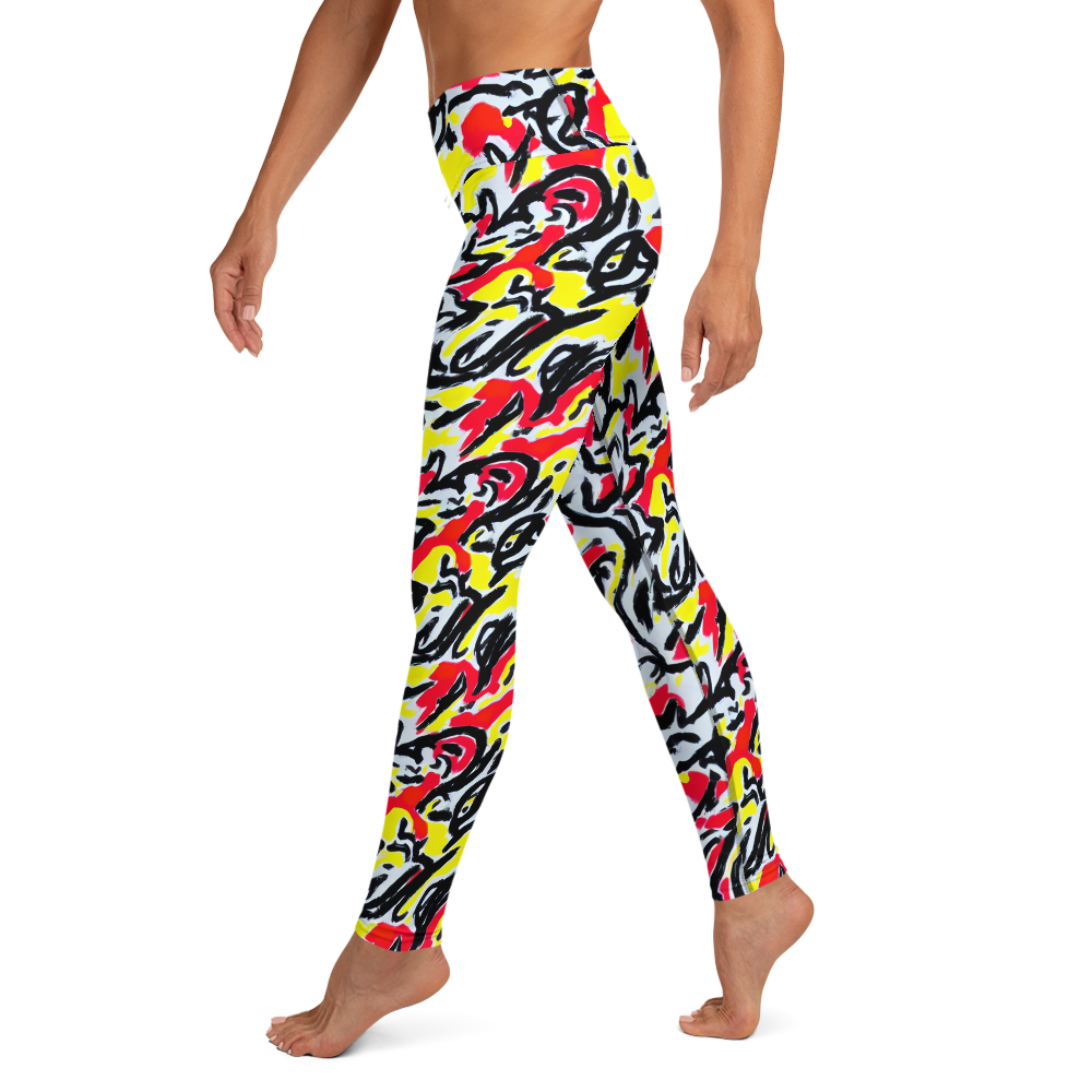 Yoga Leggings - Cosmic Brushstrokes