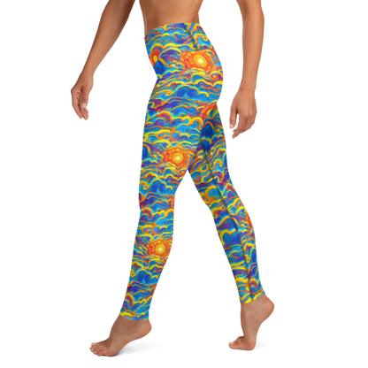 Yoga Leggings - Chroma Ripple