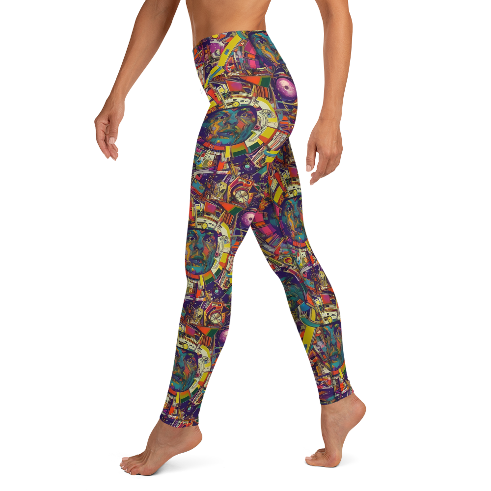 Yoga Leggings - Cosmic Collage