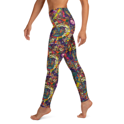 Yoga Leggings - Cosmic Collage