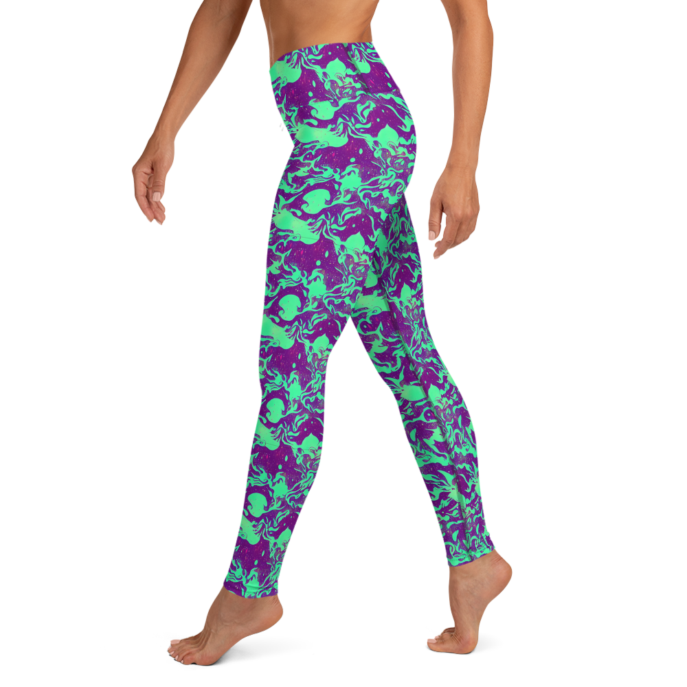 Yoga Leggings - Alien Ripples