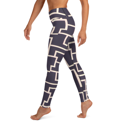 Yoga Leggings - Gilded Gridlock