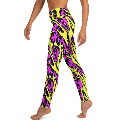 Yoga Leggings - Neon Savanna