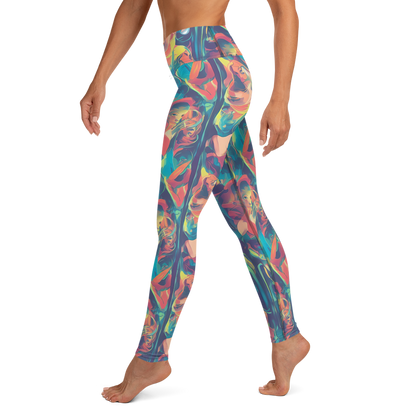 Yoga Leggings - Neon Aurora