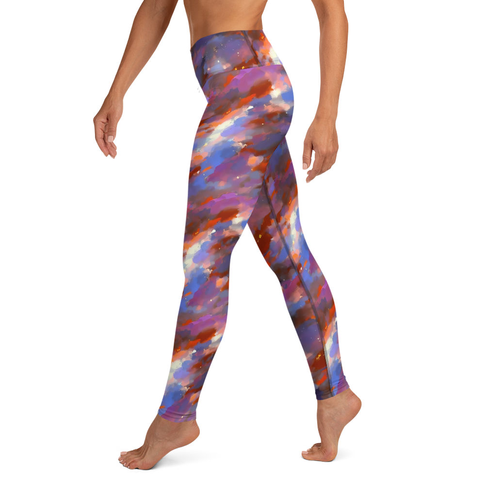 Yoga Leggings - Celestial Brushstroke