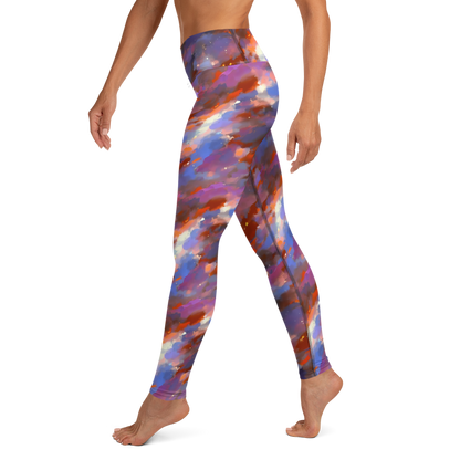 Yoga Leggings - Celestial Brushstroke