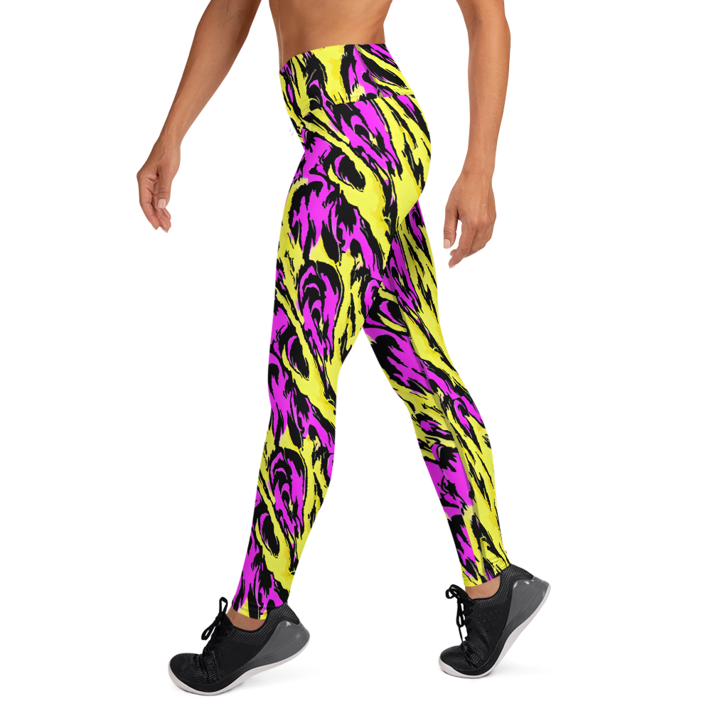 Yoga Leggings - Neon Savanna