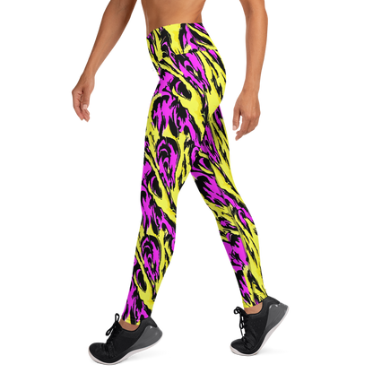 Yoga Leggings - Neon Savanna