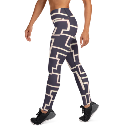 Yoga Leggings - Gilded Gridlock