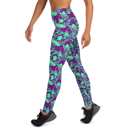 Yoga Leggings - Alien Ripples