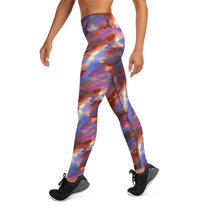 Yoga Leggings - Celestial Brushstroke