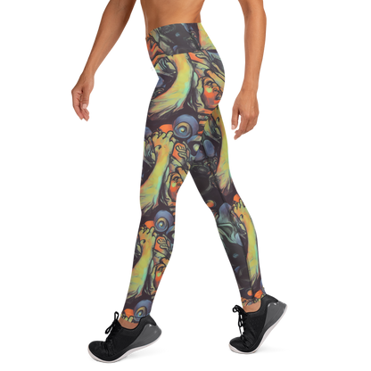 Yoga Leggings - Cosmic Scream