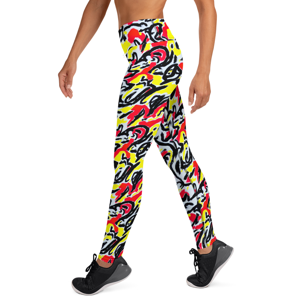 Yoga Leggings - Cosmic Brushstrokes