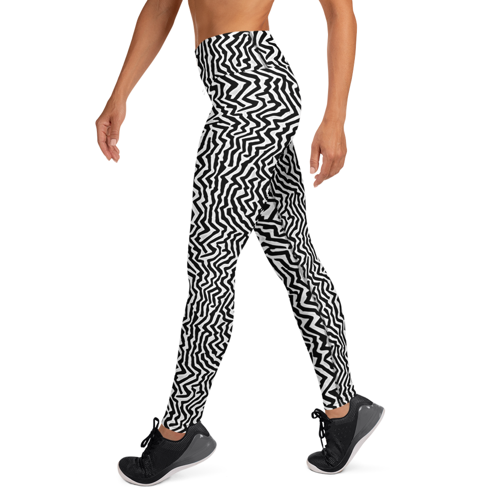 Yoga Leggings - Static Swirl