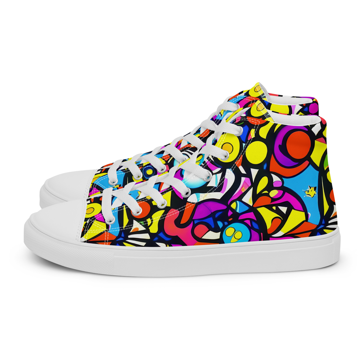 Men's High Top Canvas Shoes - Eclectic Fantasy