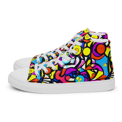 Men's High Top Canvas Shoes - Eclectic Fantasy