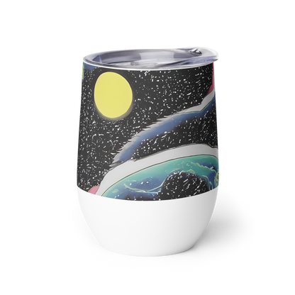 Wine Tumbler - Lunar Waves