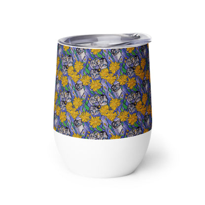 Wine Tumbler - Feline Flora