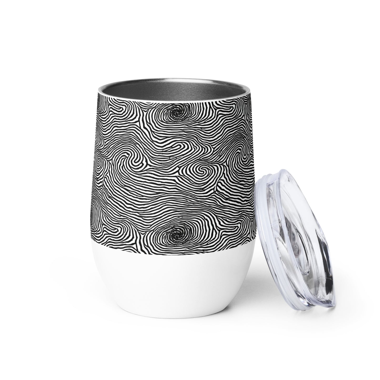 Wine Tumbler - Black And White Rhapsody