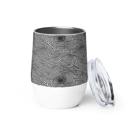 Wine Tumbler - Black And White Rhapsody