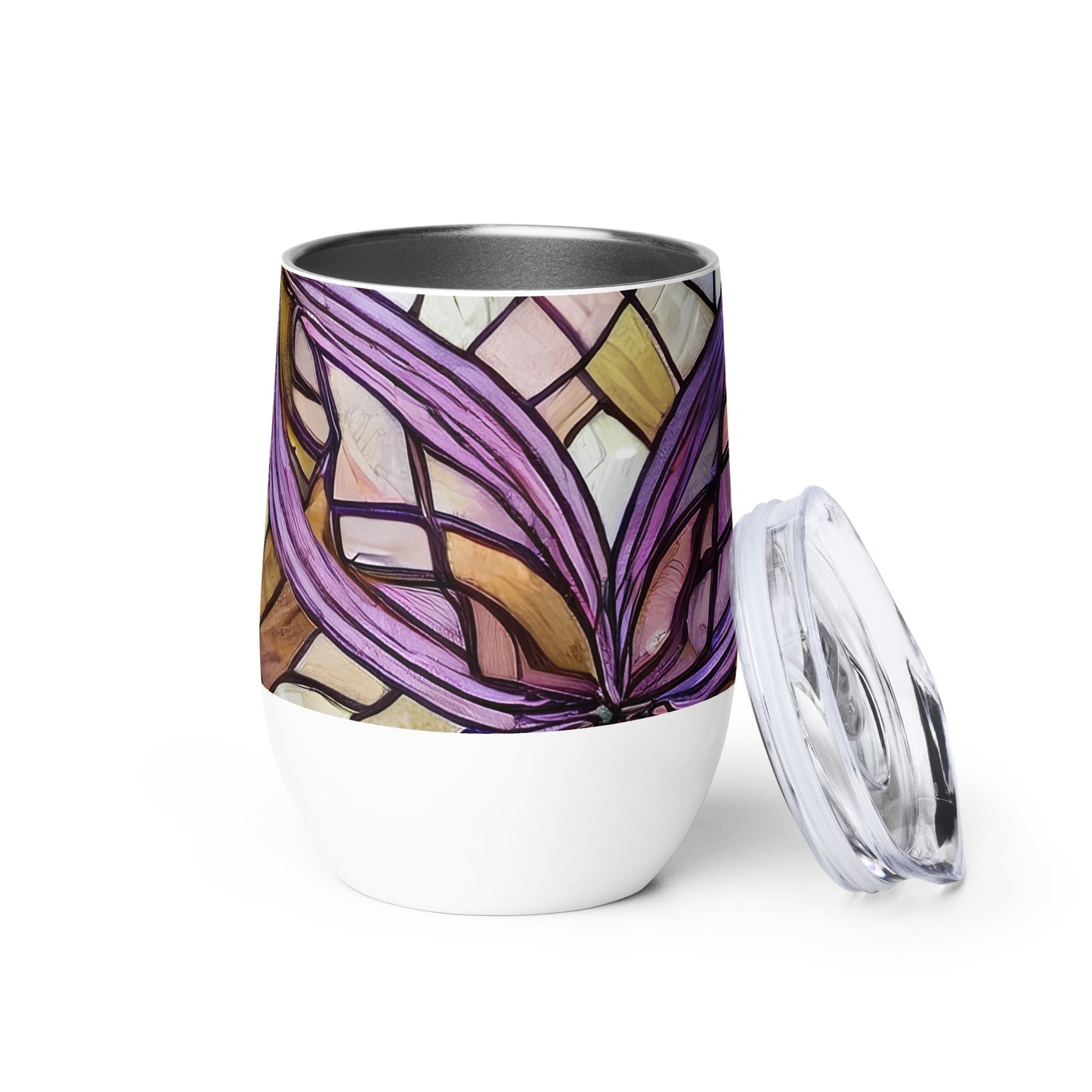 Wine Tumbler - Stained Glass Whirl