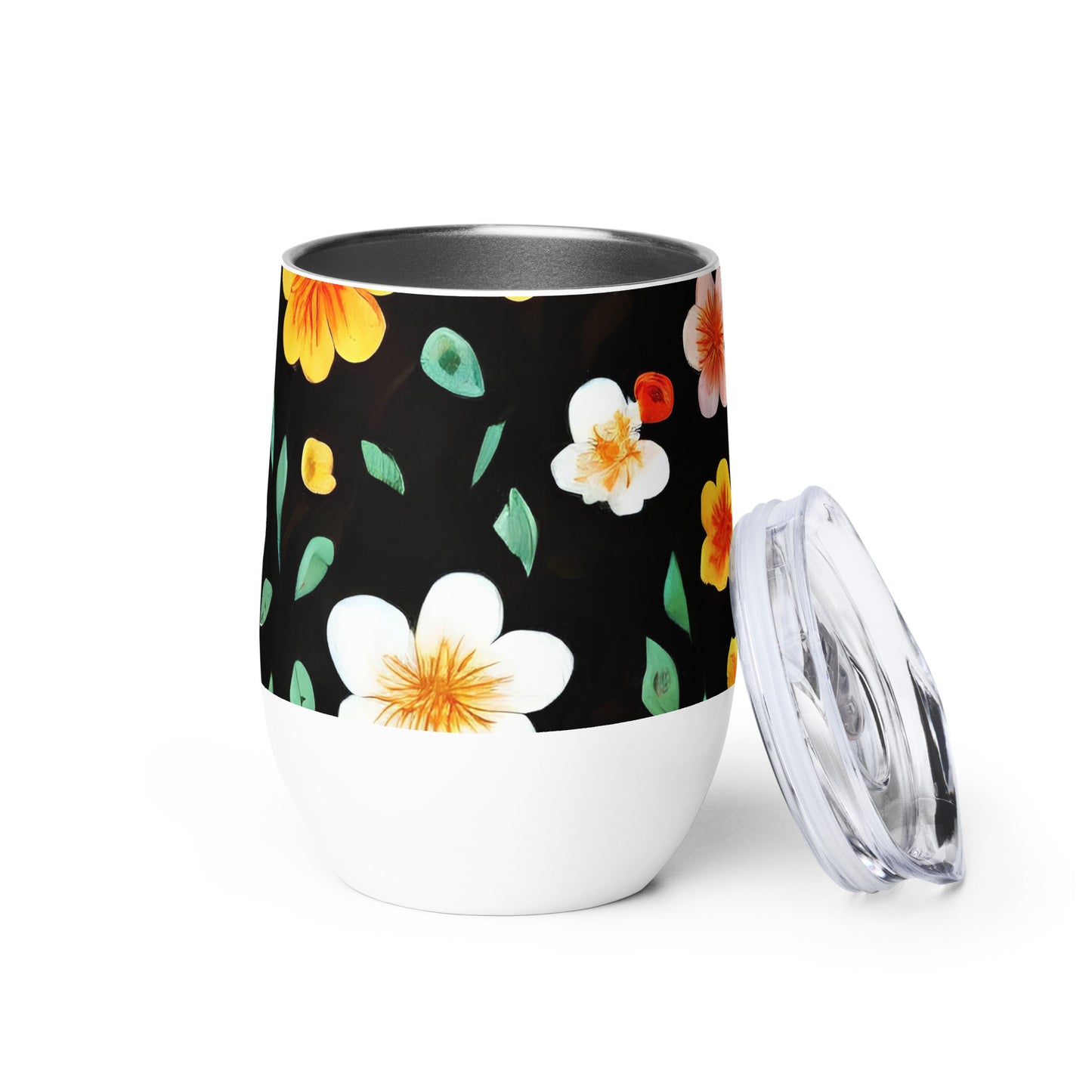 Wine Tumbler - Sunlit Blossoms