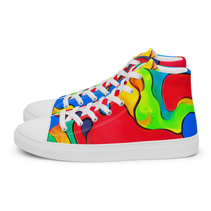 Men's High Top Canvas Shoes - Splash of Joy