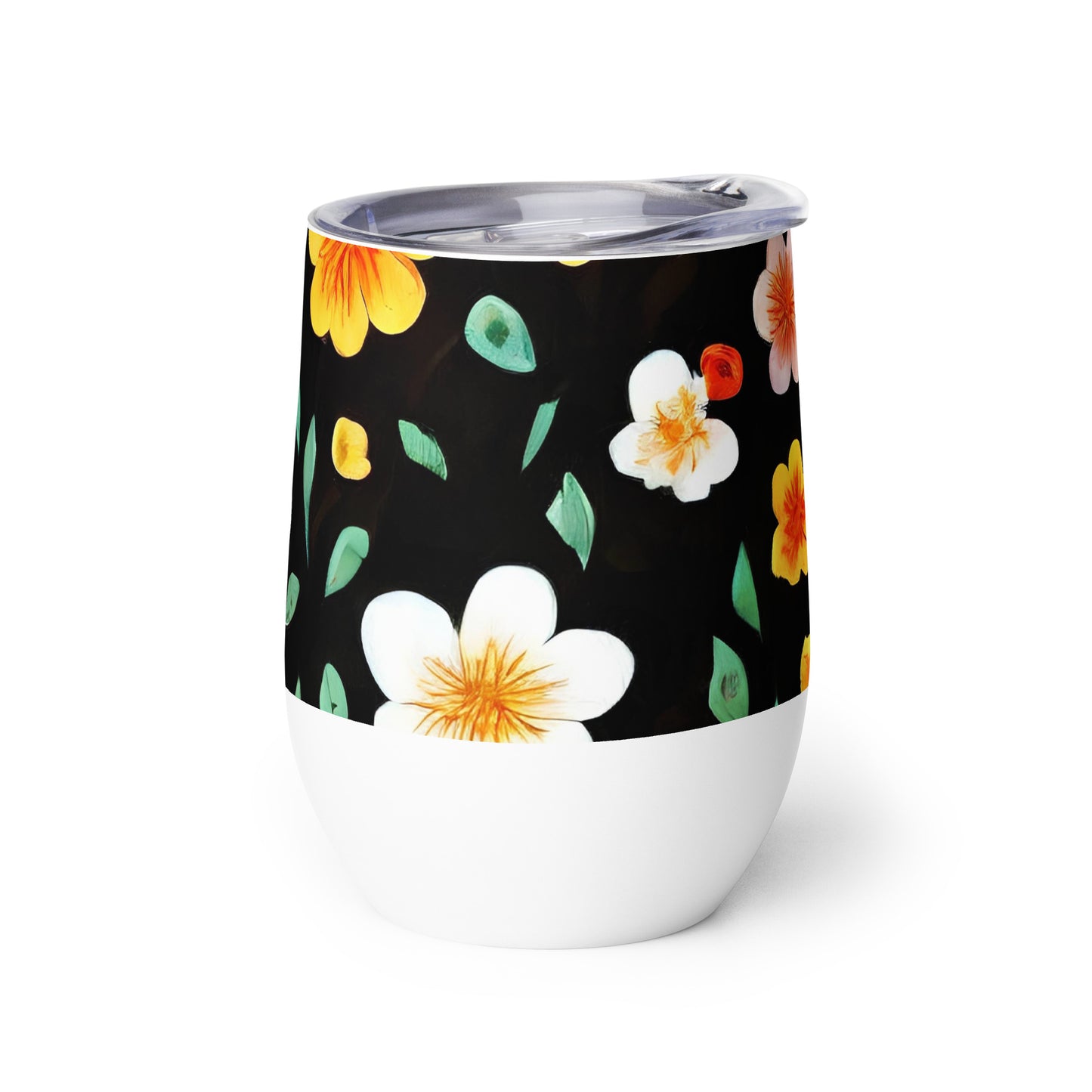 Wine Tumbler - Sunlit Blossoms