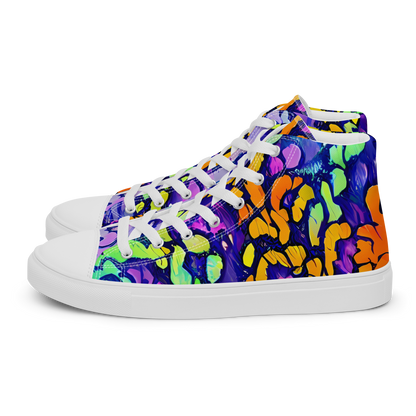 Women's High Top Canvas Shoes - Surreal Waveforms