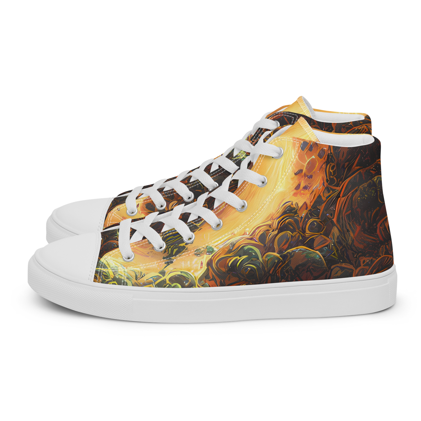 Women's High Top Canvas Shoes - Volcanic Cascade