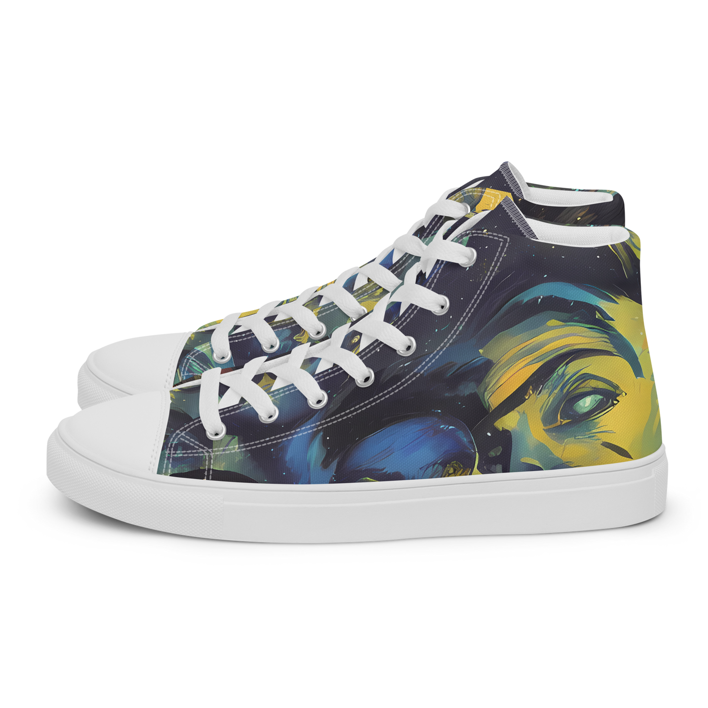 Men's High Top Canvas Shoes - Vivid Visage