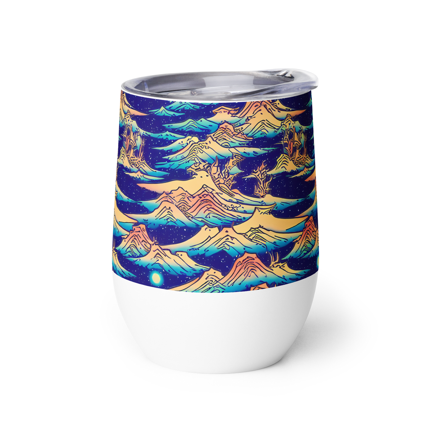 Wine Tumbler - Mystical Mountain Mirage