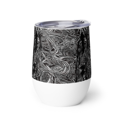 Wine Tumbler - Mesmeric Tangles