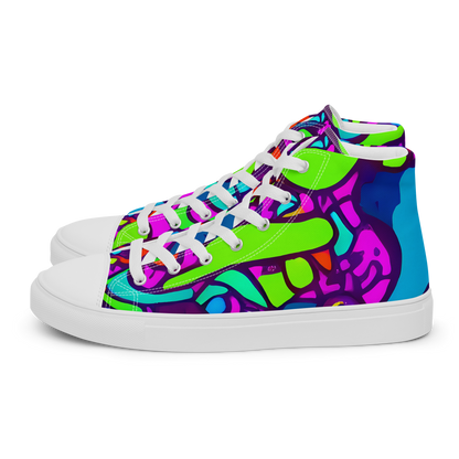 Men's High Top Canvas Shoes - Funky Vortex