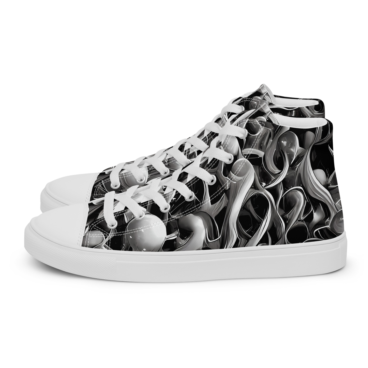 Women's High Top Canvas Shoes - Fluid Monochrome