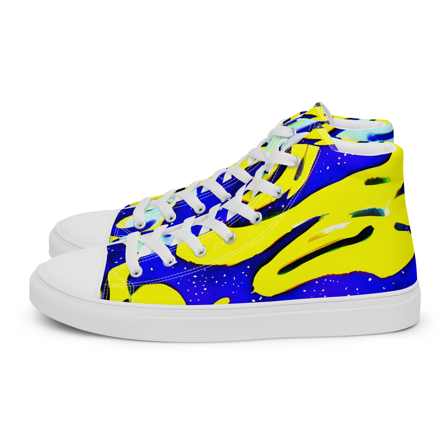 Men's High Top Canvas Shoes - Electric Horizon