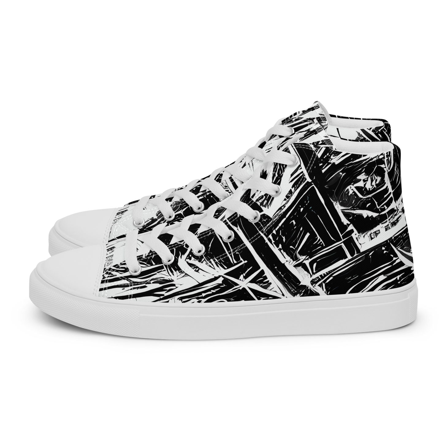 Men's High Top Canvas Shoes - Ferriss Fractals